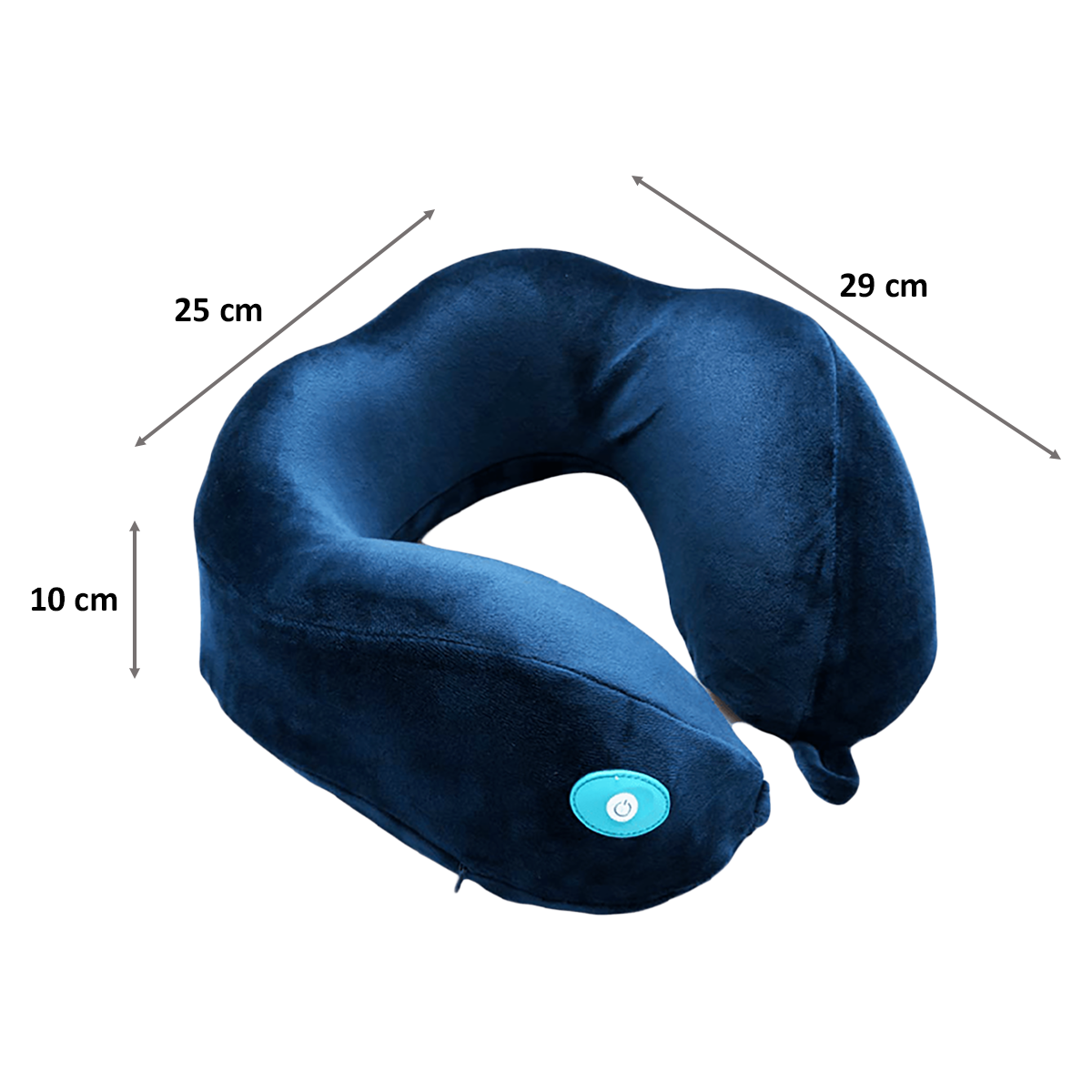 Travel neck outlet pillow with massager